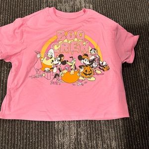 Disney, Halloween, Mickey, “Boo Crew” cropped shirt, kids large